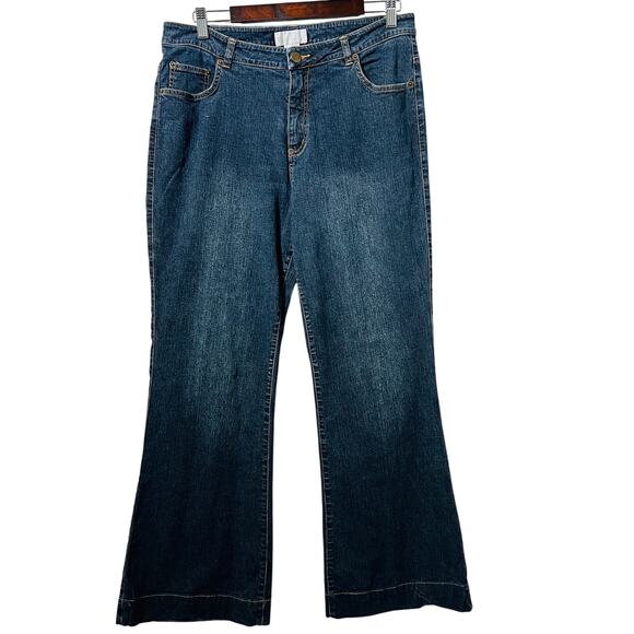 Soft Surroundings Denim - Soft Surroundings Jeans Women's Plus Size 18 Blue High Rise Flare Leg Denim